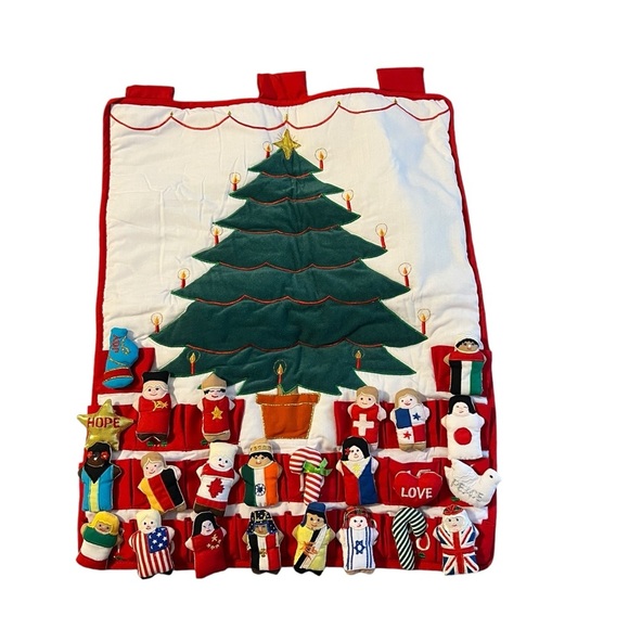Vintage Alma’s Design advent calendar Peace And Love Around The World Christmas - Picture 1 of 11